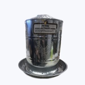Metal Double Wall Poultry Waterer 5 GAL